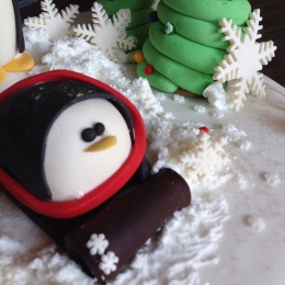 Penguin Fondant Cake